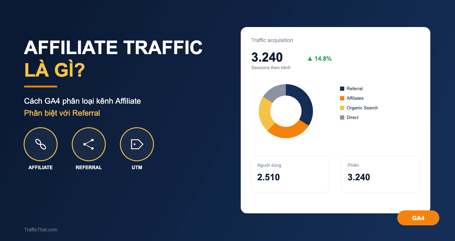Affiliate Traffic là gì - cách GA4 phân loại kênh Affiliate