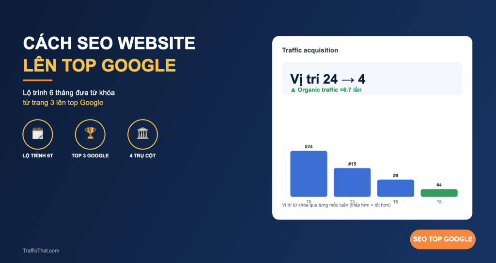 Cách SEO Website Lên Top Google: Lộ Trình 6 Tháng