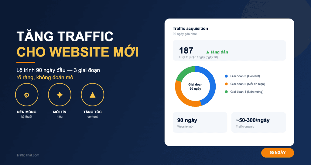 Tăng Traffic Cho Website Mới: Lộ Trình 90 Ngày Đầu (2026)