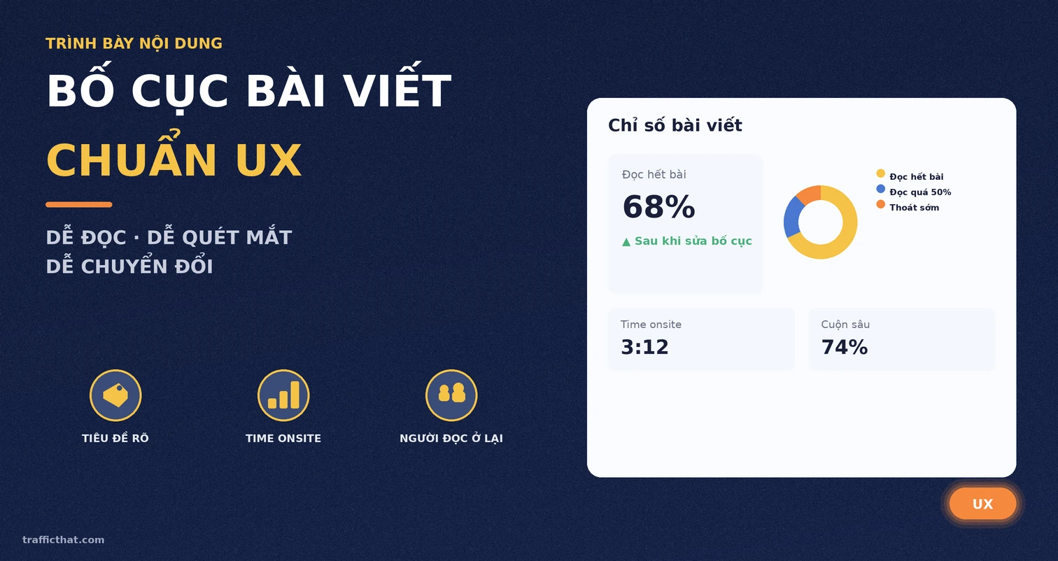 Bố cục bài viết chuẩn UX: dễ đọc, dễ quét mắt, dễ chuyển đổi