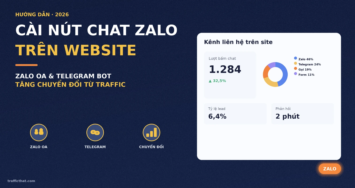 Cài nút chat Zalo trên website tăng chuyển đổi Cài nút chat Zalo trên website tăng chuyển đổi