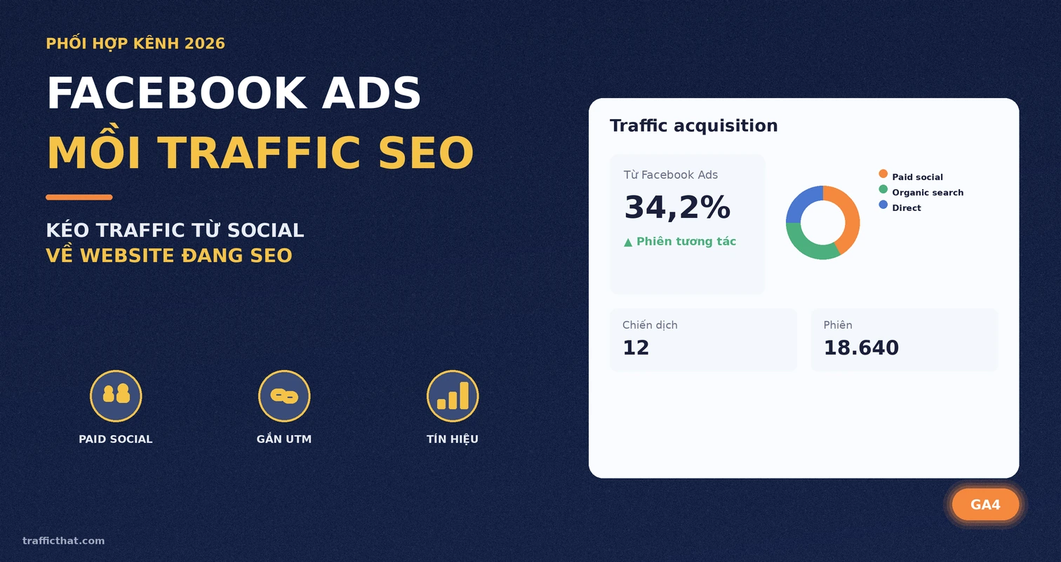 Facebook Ads mồi traffic sang website SEO