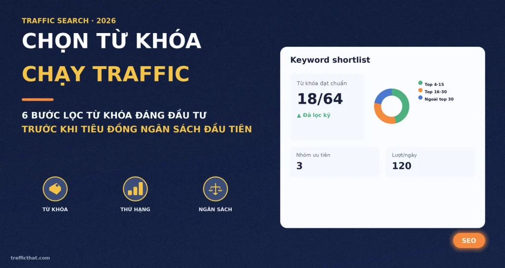 Hướng Dẫn Chọn Từ Khóa Trước Khi Chạy Chiến Dịch Traffic Search (2026)