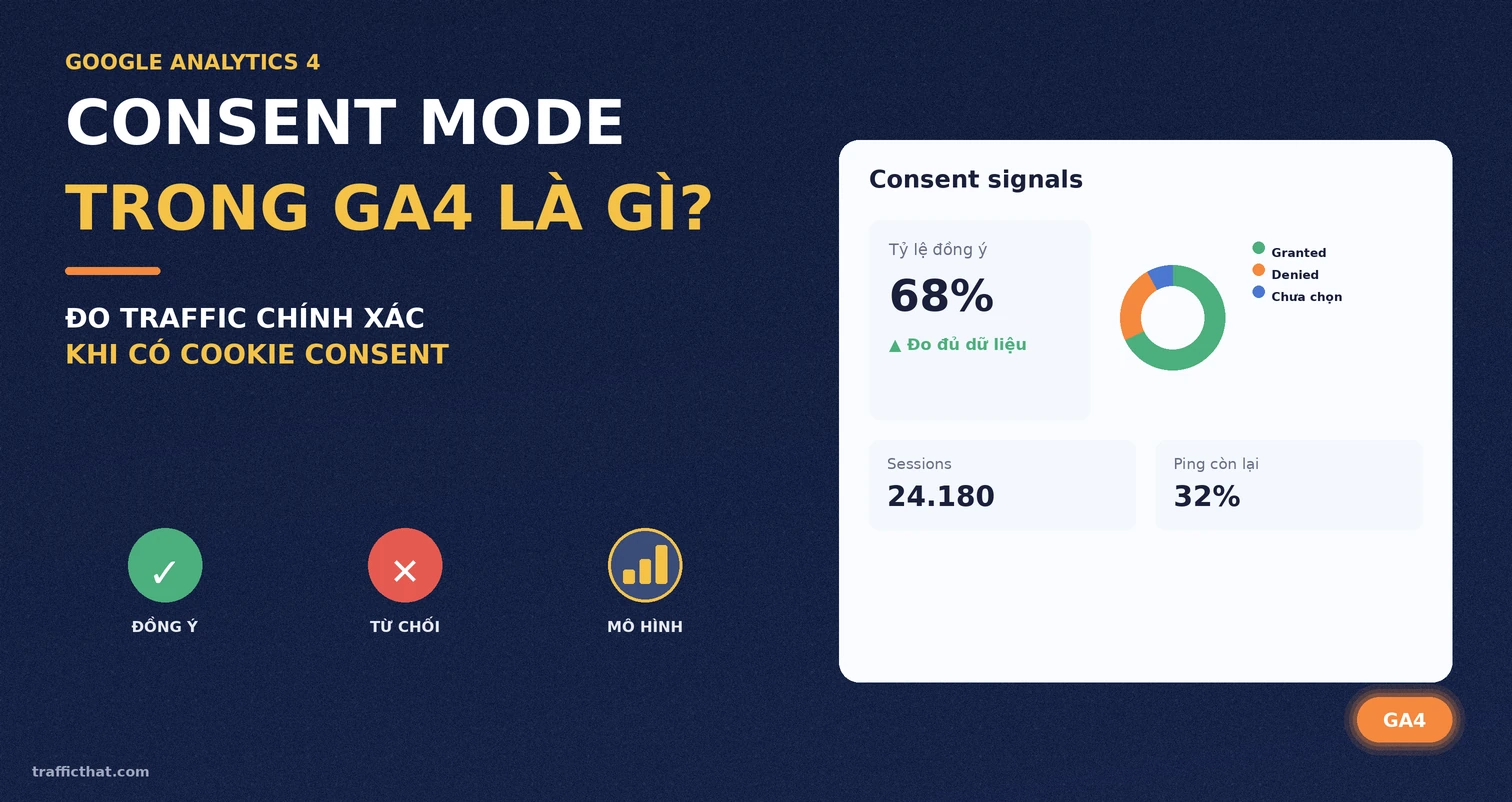 Consent Mode trong GA4 là gì - đo traffic chính xác khi có cookie consent
