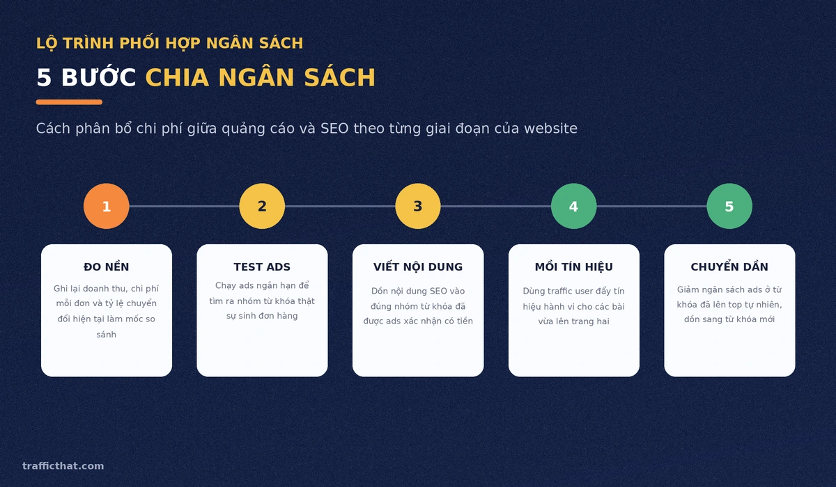 Lộ trình 5 bước chia ngân sách giữa quảng cáo và SEO