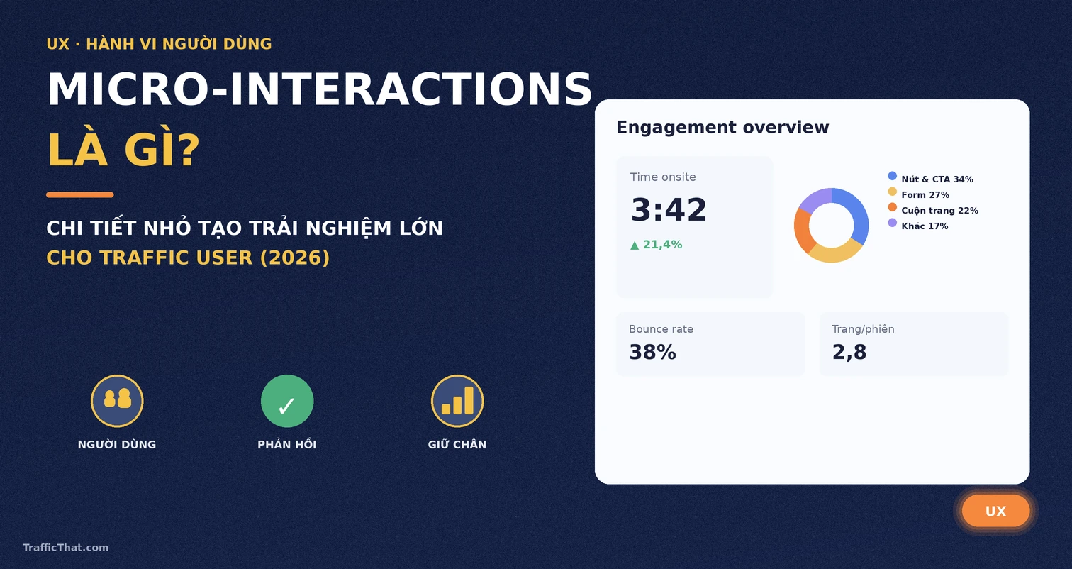 Micro-interactions là gì - chi tiết nhỏ tạo trải nghiệm lớn cho traffic user