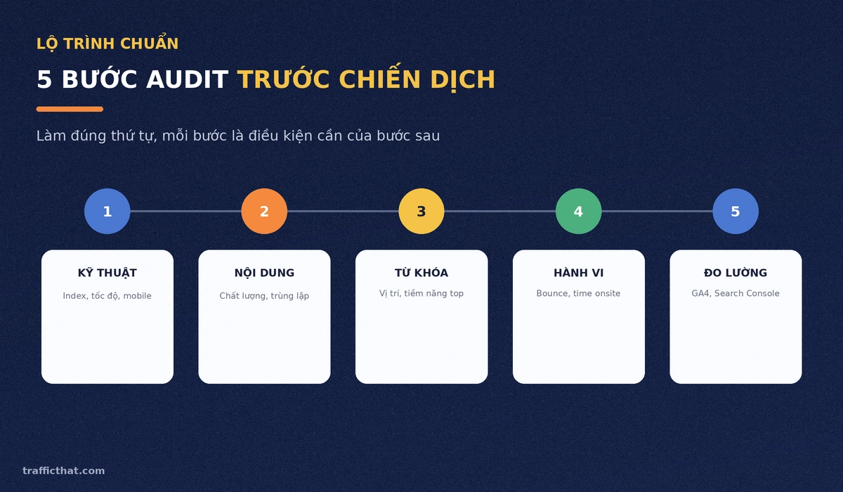 5 bước audit website trước chiến dịch traffic 5 bước audit website trước chiến dịch traffic