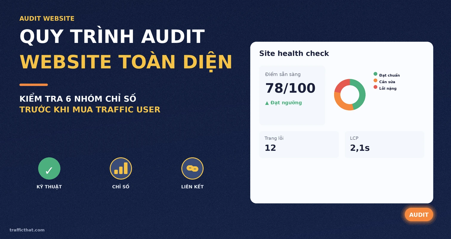 Quy trình audit website toàn diện trước khi mua traffic user Quy trình audit website toàn diện trước khi mua traffic user