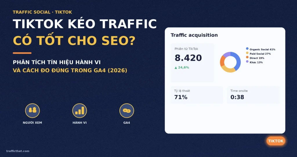 Chạy Quảng Cáo TikTok Kéo Traffic Về Website Có Tốt Cho SEO Không? (2026)