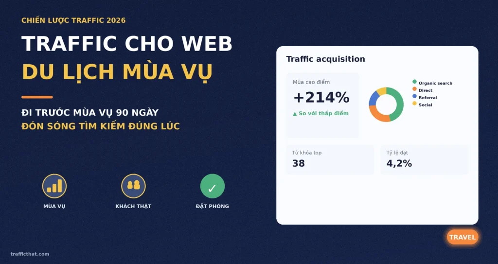 Chiến Lược Kéo Traffic Cho Website Du Lịch, Khách Sạn Mùa Cao Điểm (2026)