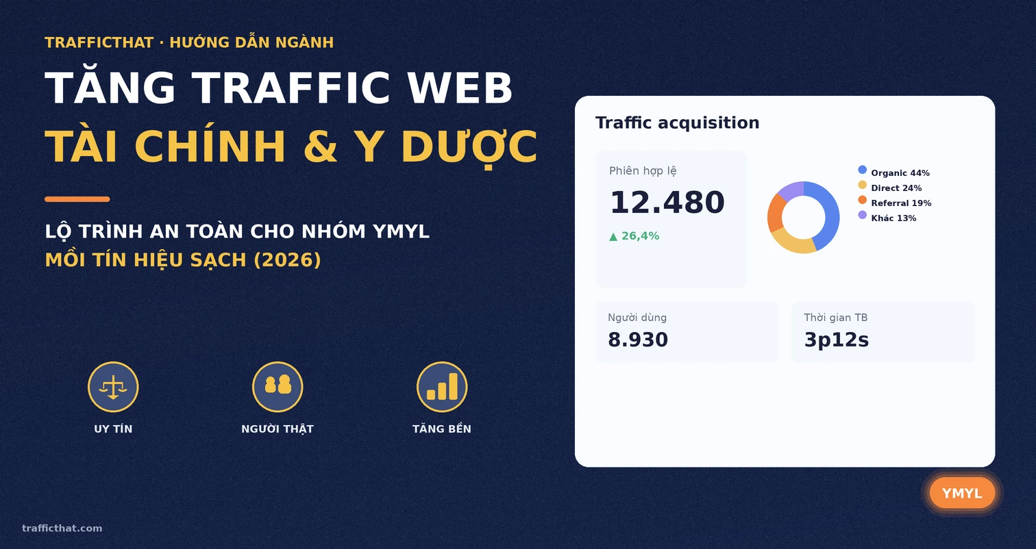 Tăng traffic cho website tài chính và y dược nhóm YMYL – lộ trình an toàn 2026