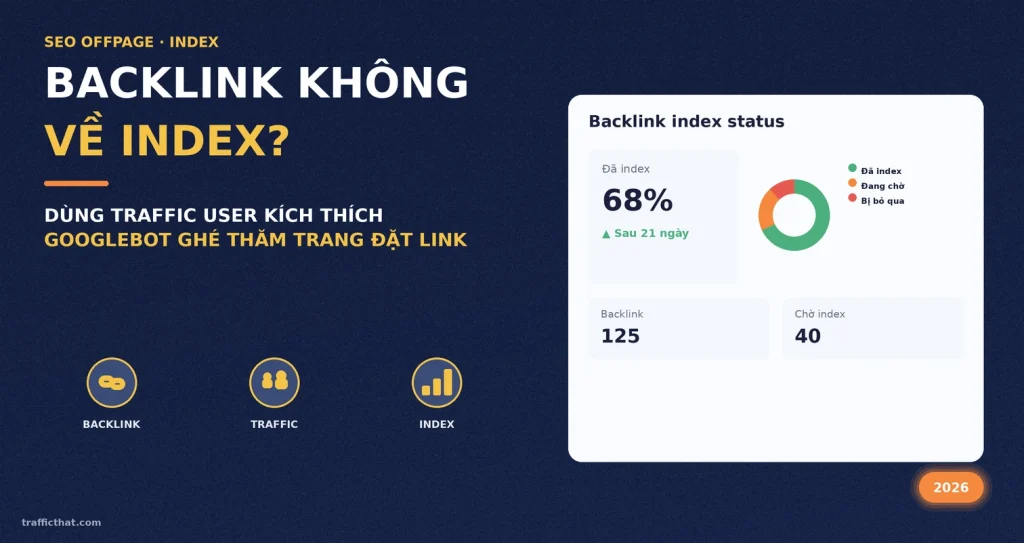 Backlink Không Về Index? Dùng Traffic User Kích Thích Googlebot (2026)