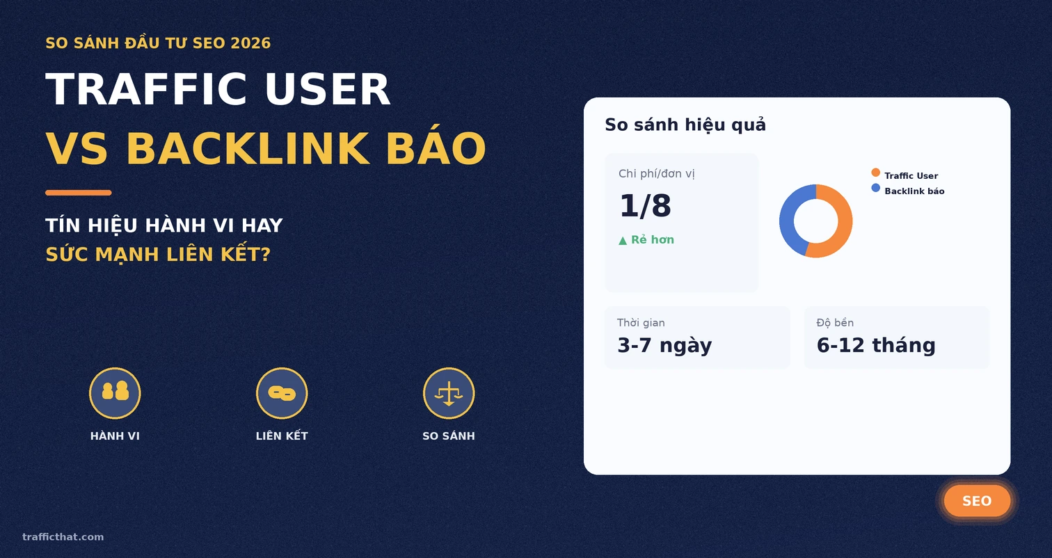 So sánh Traffic User và Backlink báo PR: nên đầu tư kênh nào trước