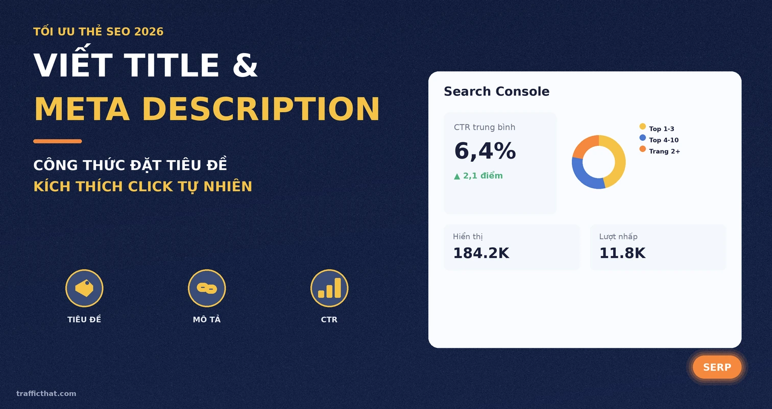 Công thức viết title và meta description chuẩn SEO tăng CTR tự nhiên năm 2026