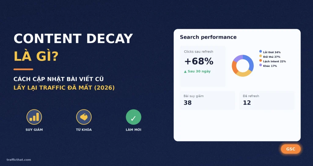 Content Decay Là Gì? Cách Cập Nhật Bài Viết Cũ Lấy Lại Traffic Đã Mất (2026)