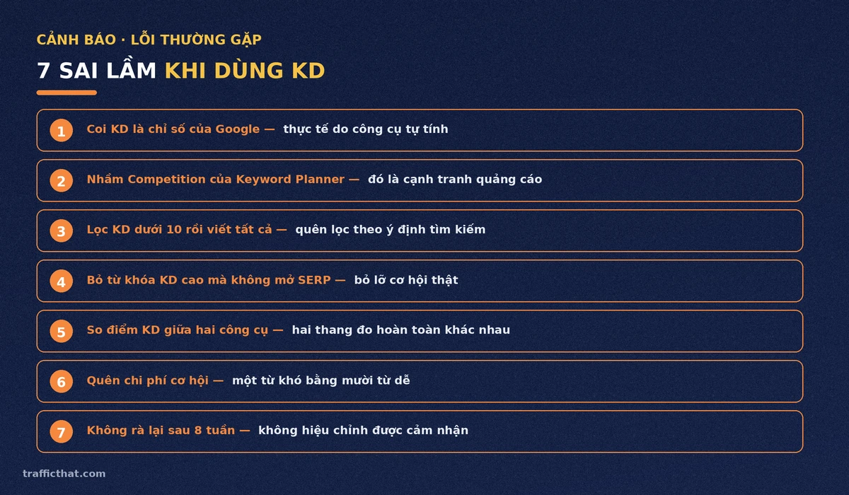 7 sai lầm khi dùng Keyword Difficulty 7 sai lầm thường gặp khi dùng chỉ số Keyword Difficulty