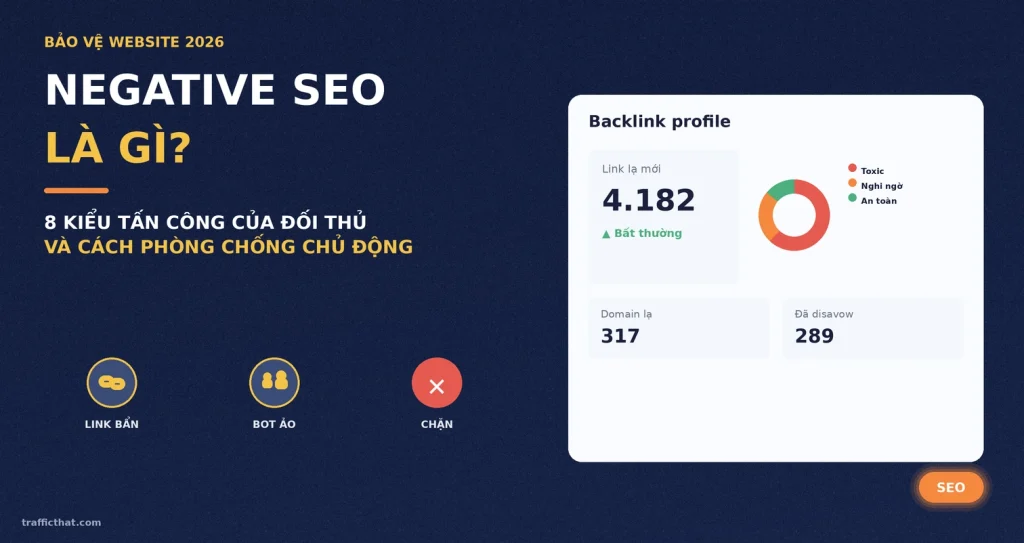 Negative SEO Là Gì? 8 Kiểu Tấn Công Và Cách Phòng Chống (2026)
