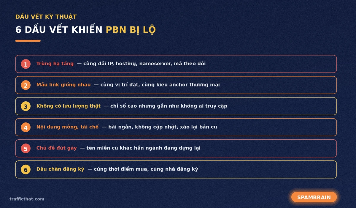 6 dấu vết kỹ thuật khiến hệ thống PBN bị Google phát hiện