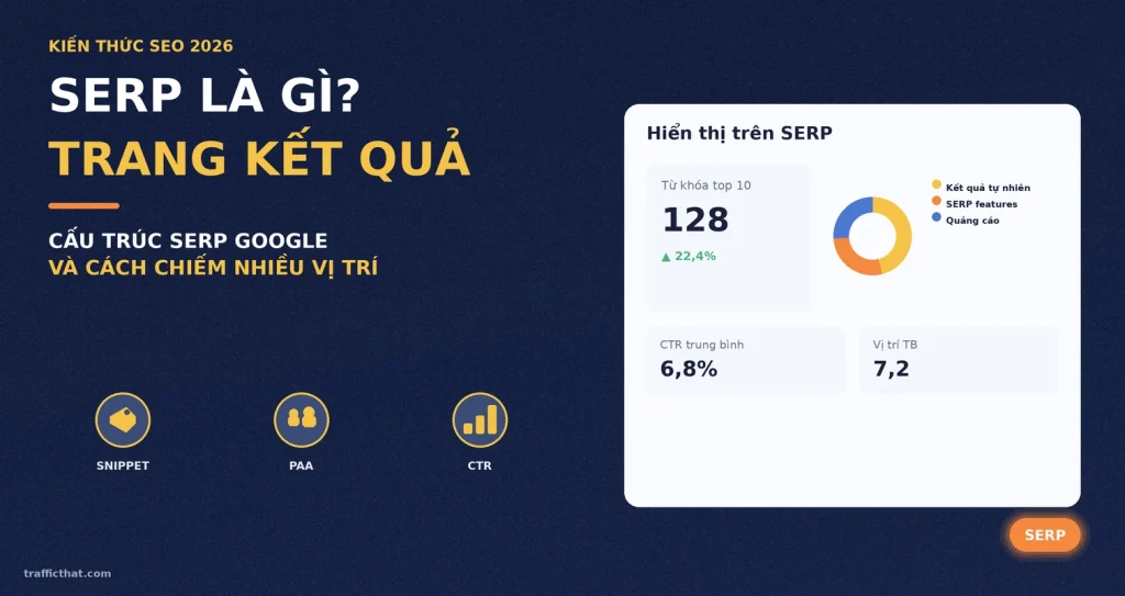 SERP Là Gì? Cấu Trúc Trang Kết Quả Google Và Cách Chiếm Nhiều Vị Trí (2026)