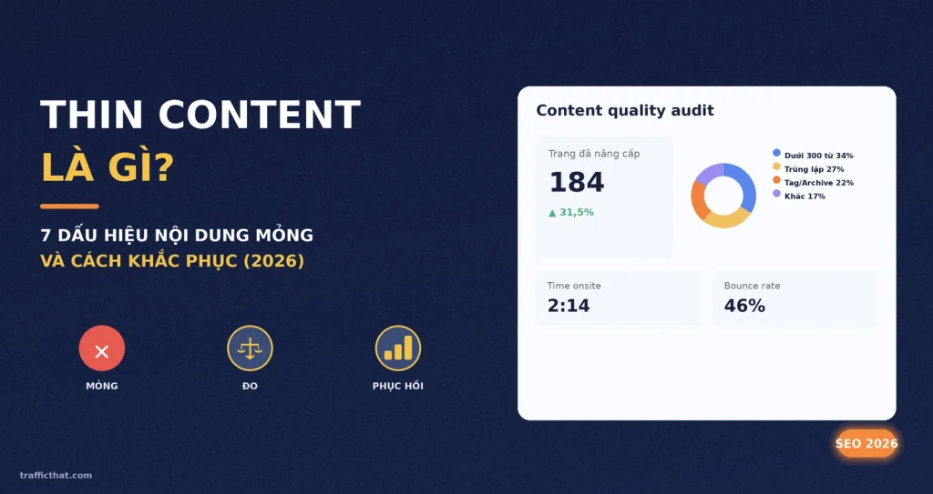 Thin Content Là Gì? 7 Dấu Hiệu Nội Dung Mỏng Và Cách Khắc Phục (2026)